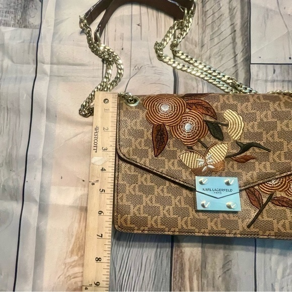 Karl Lagerfeld  Flower & Butterfly Crossbody Bag Certified Authentic 🔥EUC🔥 - Picture 10 of 16